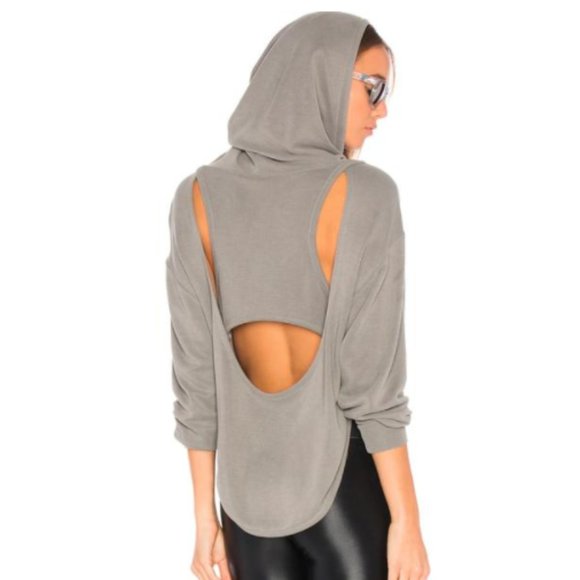 Free People FP Movement Back Into It Cutout Hoodie - Picture 3 of 4